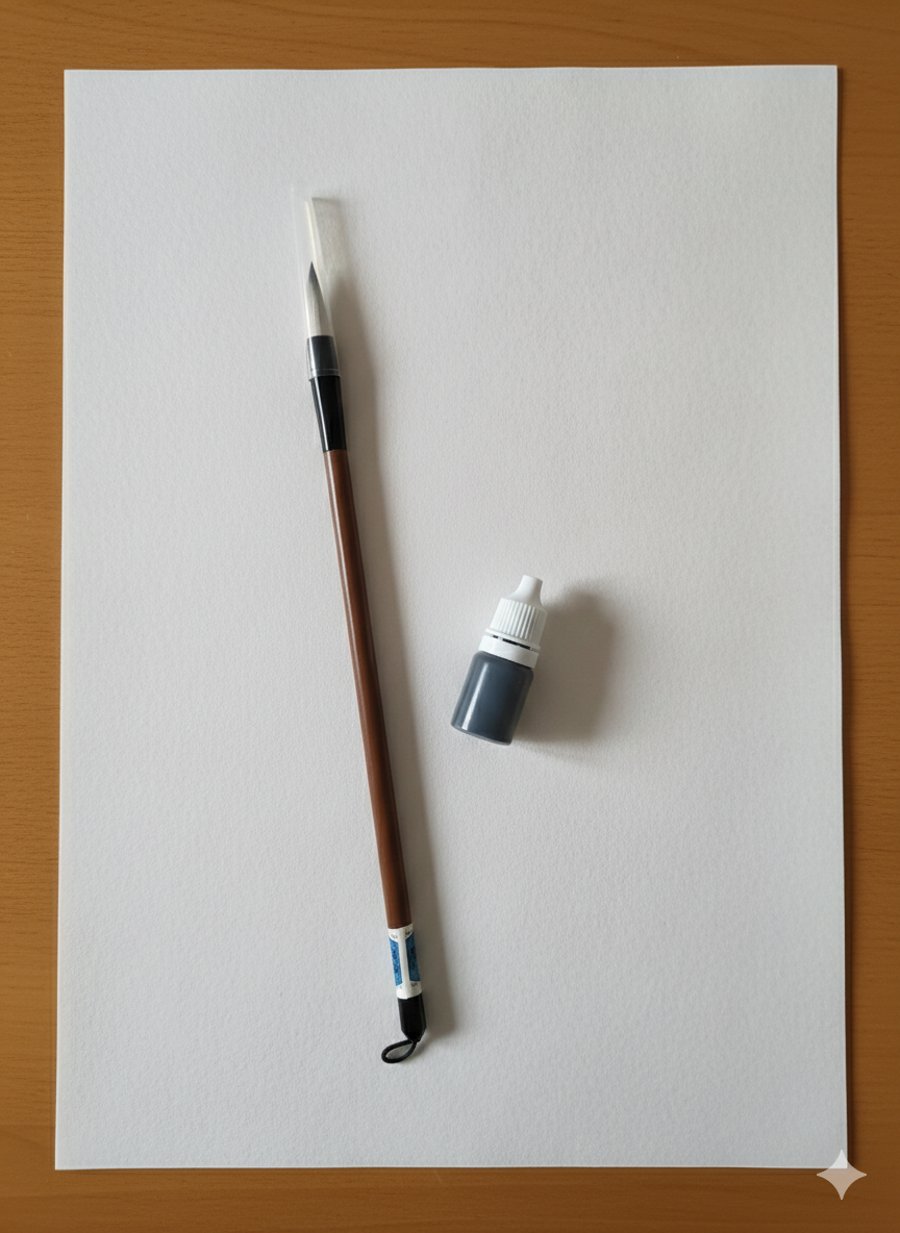 Eastern calligraphy brush set