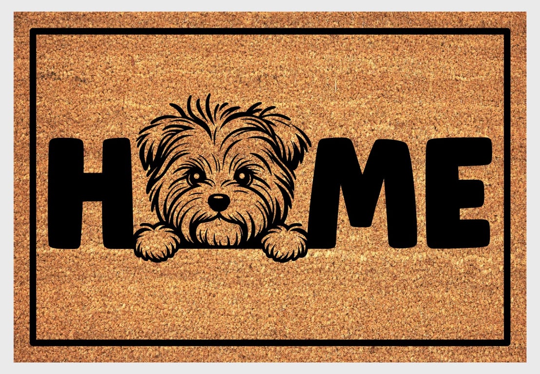 Biewer Terrier Door Mat No.3 - Biewer Terrier Welcome Mat - 3 Sizes