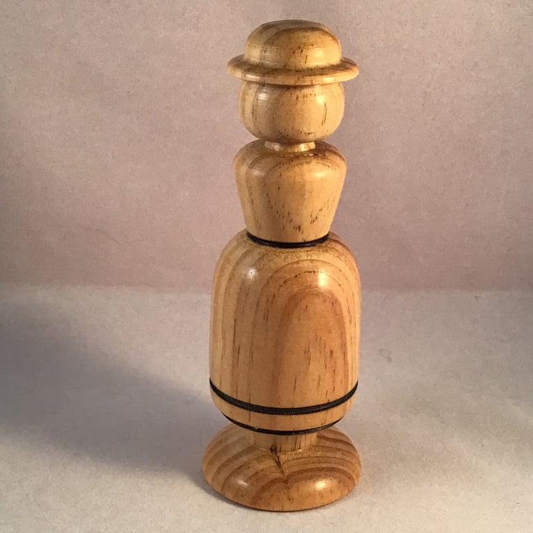 Wood turned, female manikin.