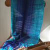 Hand Woven Deep Blue Sea Lightweight Wrap Scarf