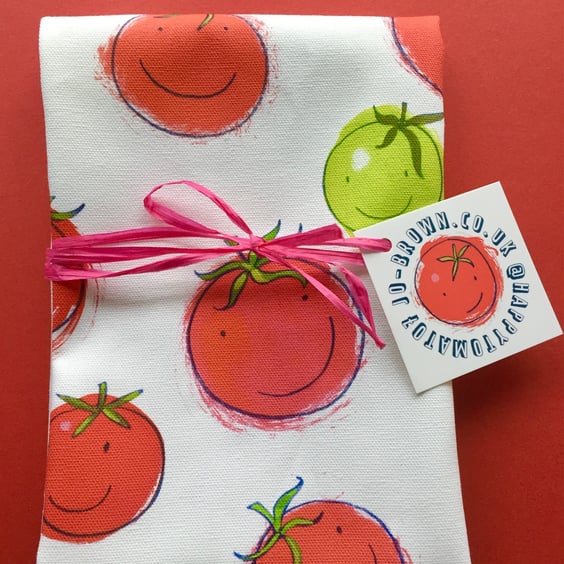 Happy Tomato Tea Towel by Happytomato- gift for cooks