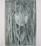 Shimmering Silver Lady  Original Collagraph Print - Image 1