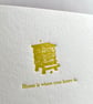 Beehive Letterpress A6 greeting card