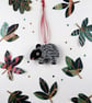 Malayan tapir Christmas tree hanging decorations, cute animal stocking filler. - Image 2