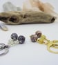Ocean jasper hoop earrings grey brown  silver gold gemstone 2 pairs neueutral
