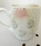 Dandelion Handmade Mug Tea mug coffee mug beer mug Food safe Lead free Glaze  - Image 1