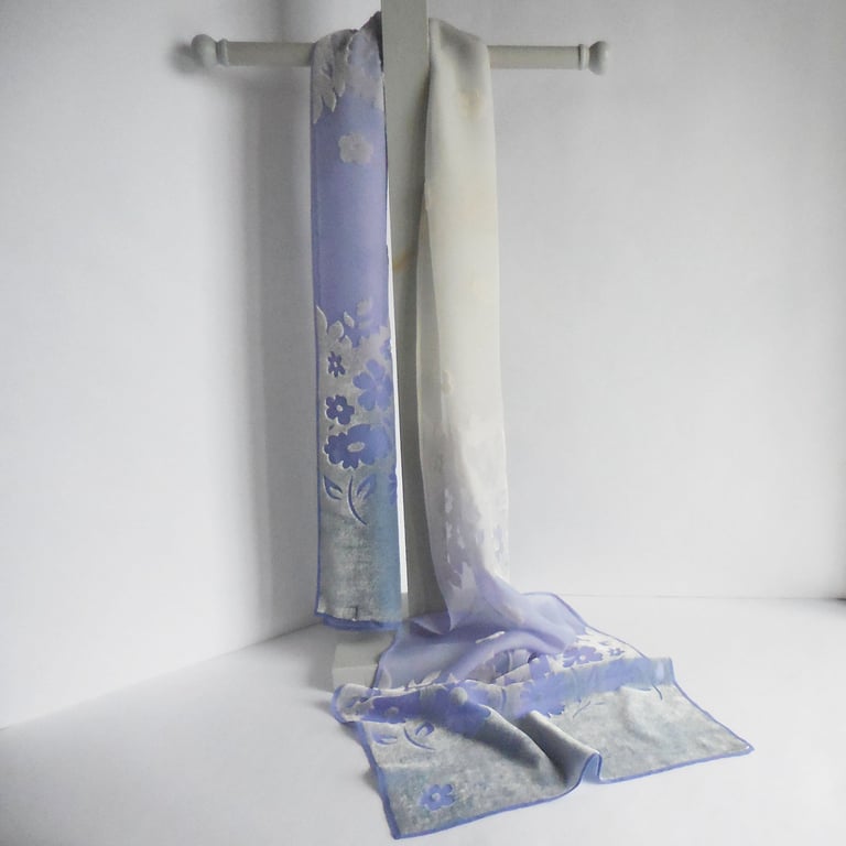 SUMMER SECONDS LIMITED EDITION SILK VISCOSE DEVORE VELVET SCARF