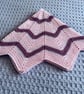 Pink Cotton Star Shape Crocheted Baby Blanket, baby girl Gift, Baby Shower Gift - Image 3
