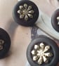 11 16" 28L 18mm Black and Antique Silver buttons  - Image 2