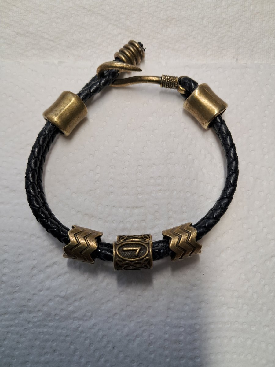 Leather Viking Rune Bracelet