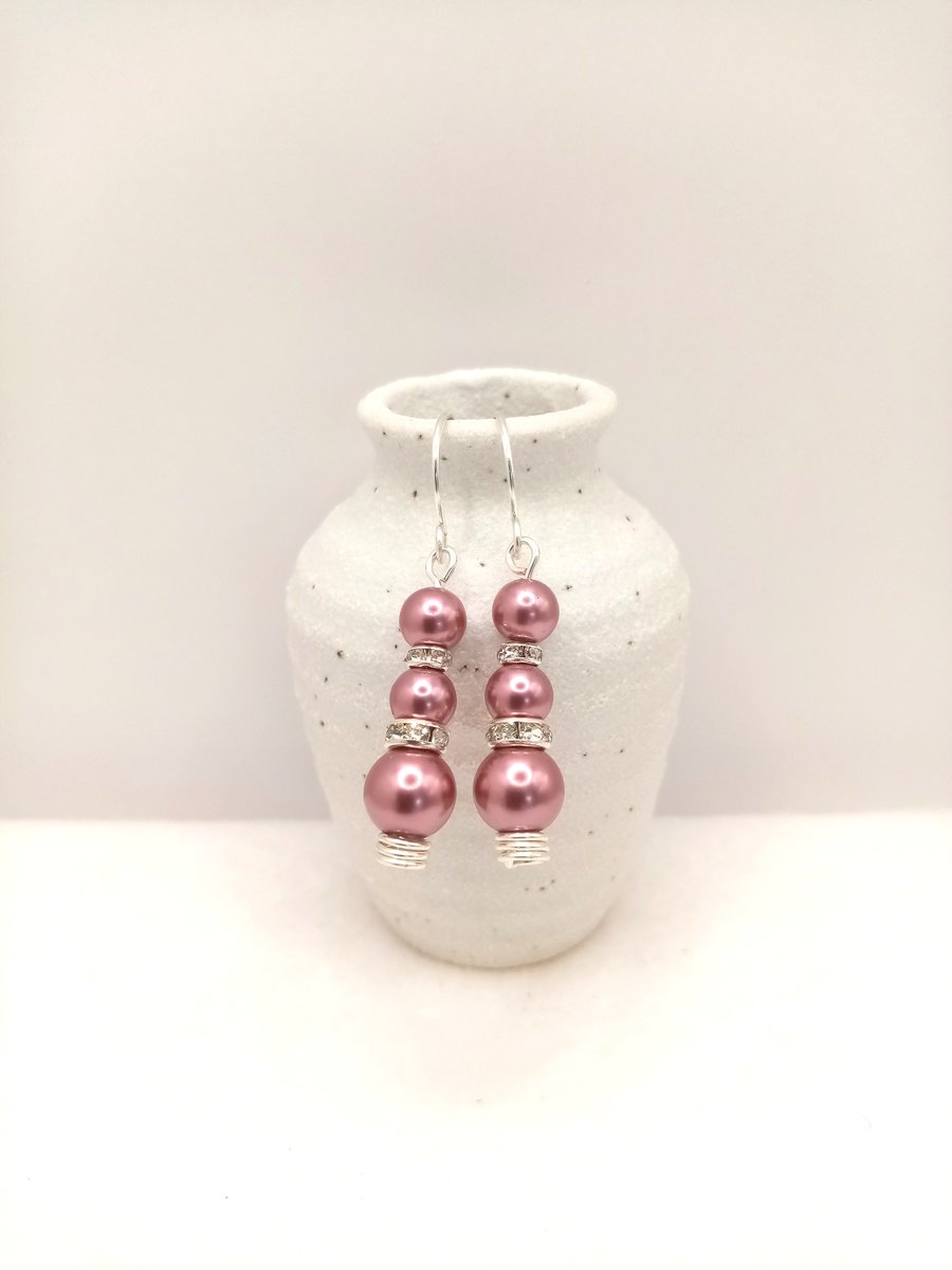 Pearl Earrings, Customise, Gifts for her, Christmas, Free Postage