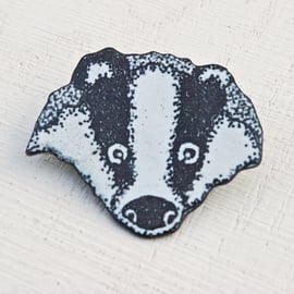 Badger's Head Brooch