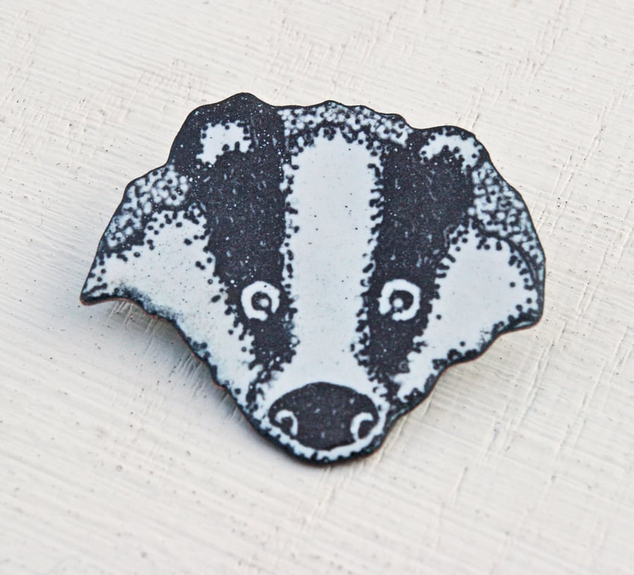 Badger's Head Brooch