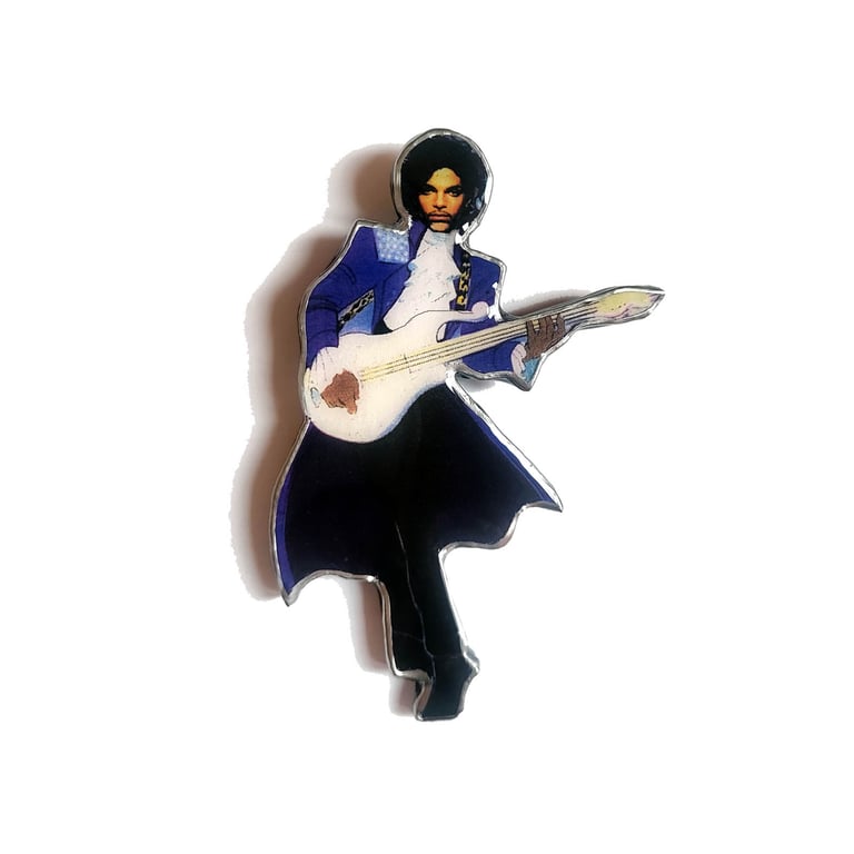 Purple Prince Musician Pop Icon Figure Brooch by EllyMental