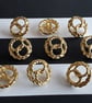 3 4" 19mm 30L medium weight Gold shank Buttons from Italy - Image 4