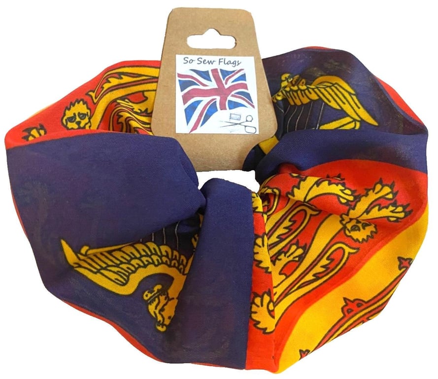 UK Royal Standard Flag Hair Scrunchie Scrunchies Accessory Band Elastic
