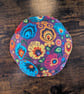 Handmade Folk Textile Bowl – Water-Resistant White Fabric Trinket Dish - Image 2