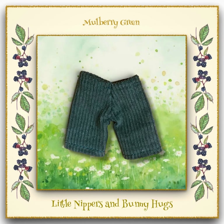 Forest Green Corduroy Trousers to fit the Little Nippers and Bunny Hugs