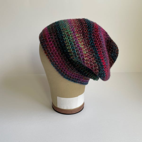Crochet Slouch Hat, Teen, Adult Cosy Beanie