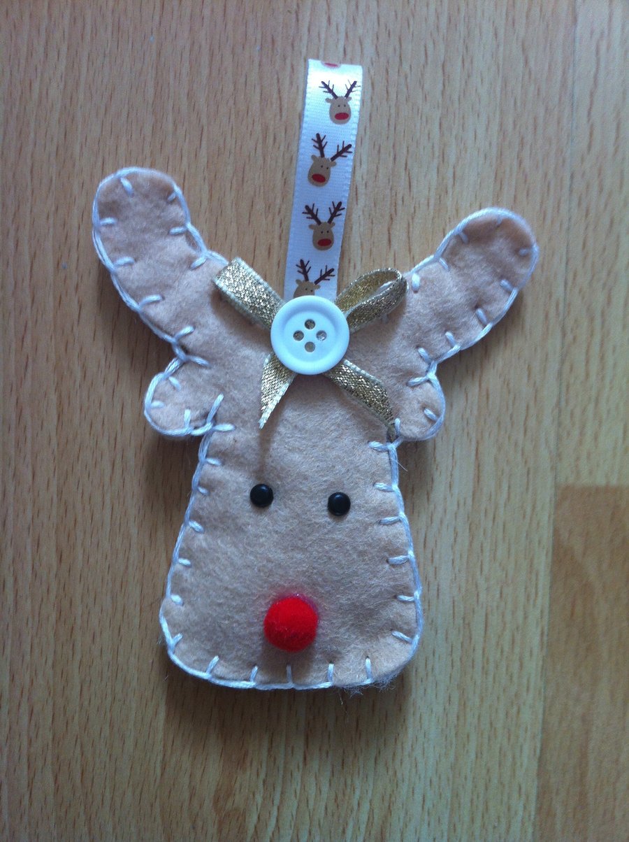 "Raymond the Reindeer" Felt Christmas Decoration  