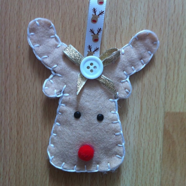 "Raymond the Reindeer" Felt Christmas Decoration  