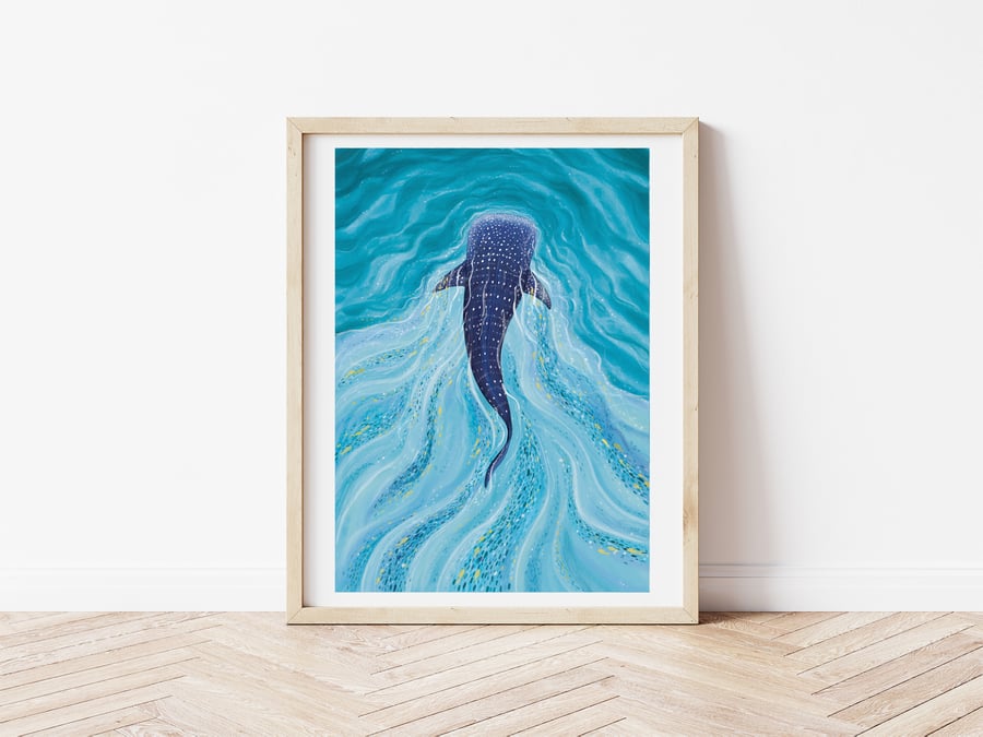 Whale Shark Art Print A3