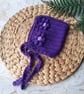 Summer Seconds Crochet Flower Pixie Bonnet Hat 0-6 months Royal Purple