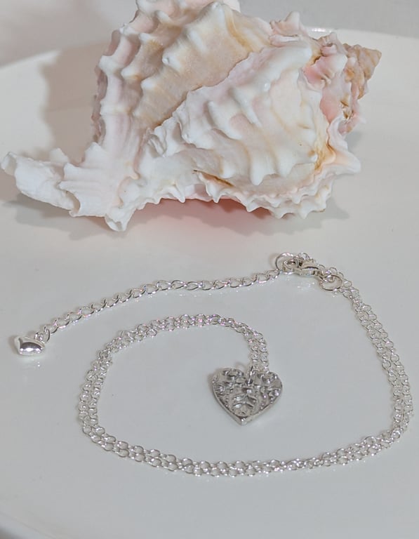 Fine Silver Heart Pendant 