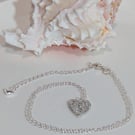 Fine Silver Heart Pendant 