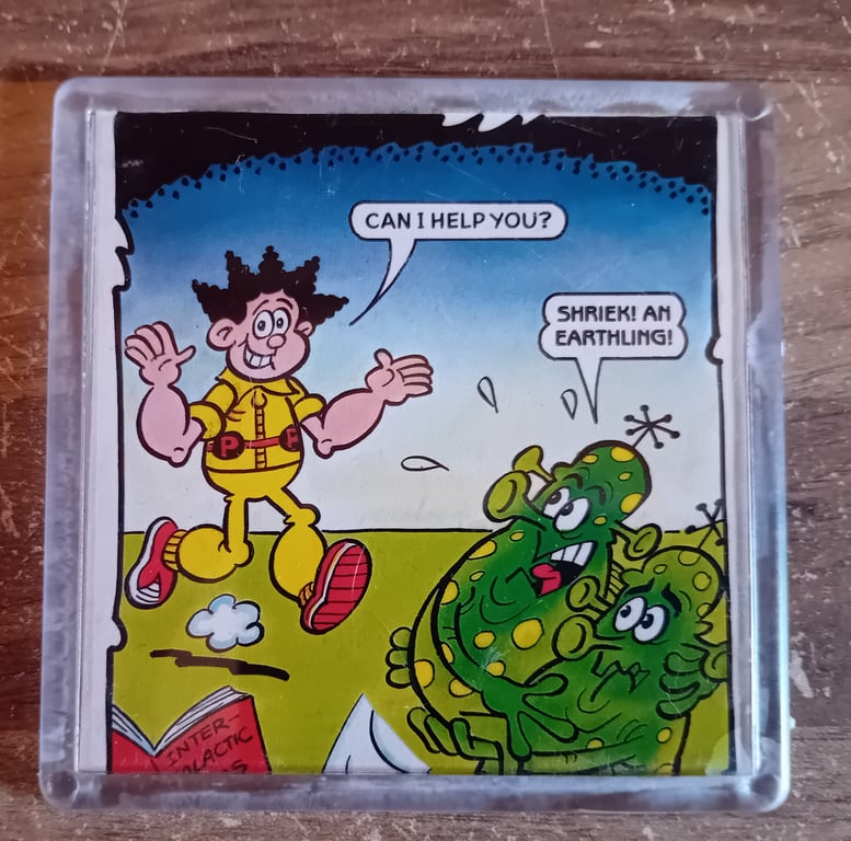 Upcycled Beano Comic Art Coaster – Perfectly Imperfect