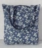 Tote bag, shopping bag, floral denim - Image 2