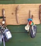 Driftwood  rack holder four wooden hooks car, shed, garage, beach hut keys - Image 2
