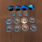 15 Manchester city holographic stickers