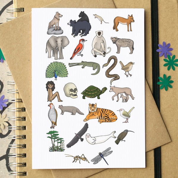 The Jungle Book Alphabet Greetings Card