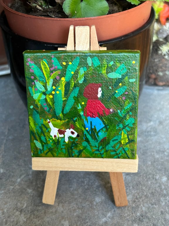 Heading Homeward - Original Painting with small easel