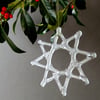 Glass star, recycled glass Christmas decoration