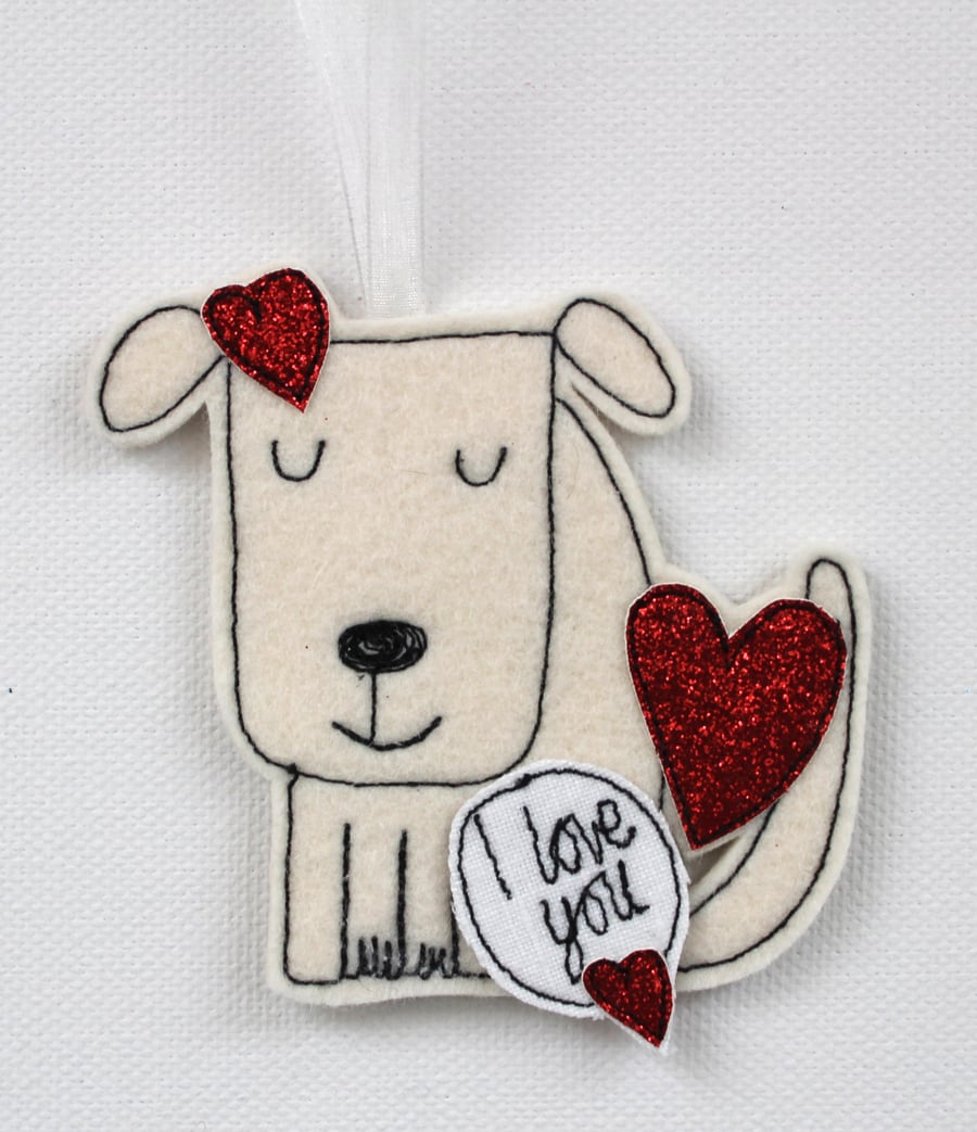 I love you Doggy - Hanging Decoration