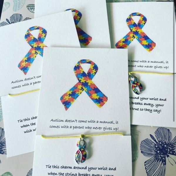 Autism awareness wish bracelet ladies gift bracelet 