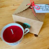 Christmas Apple and Cinnamon Tea Cup Candle and Gift Box