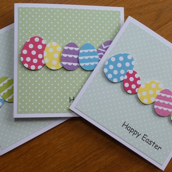 Pack of 3 Easter Egg Easter Cards