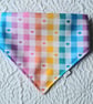 Rainbow Joy Pet Dog Bandana No tie, Over the Head Scarf