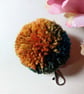Wool Pompom Bag Charm, Fluffy Pompom Keyring, 7cm, Gift Idea.