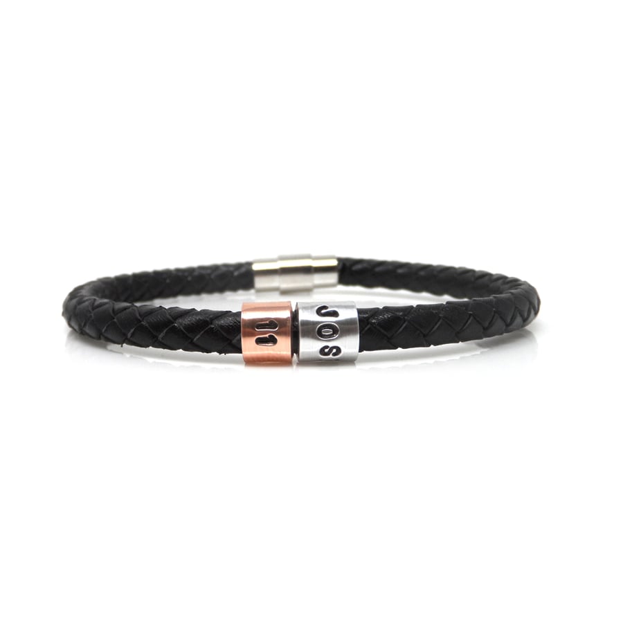 11th Birthday Personalised Leather Bracelet – Gift Boxed