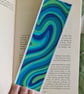 Handmade Blue and Green Swirl Bookmark - Image 2