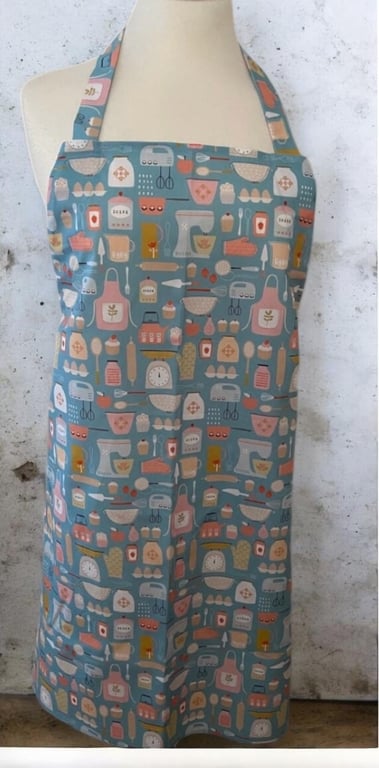 Cotton Blue Baker Apron 
