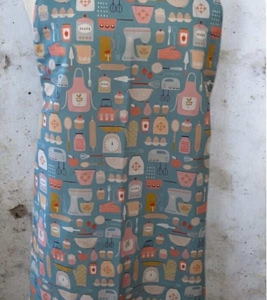 Cotton Blue Baker Apron 