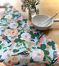 Chaffinches with English Climbing Roses Cotton Tea Towel - Image 2
