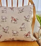 Feature Cushion: Horses design 17" (43cm), Handmade Throw Pillow - Image 4