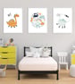 Dinosaurs nursery prints, dinosaurs wall decor, dinosaurs kids room wall prints - Image 2