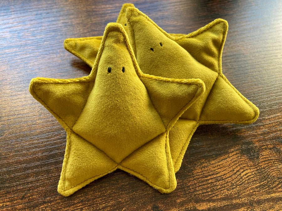 Handmade Starfish cat toy with bells